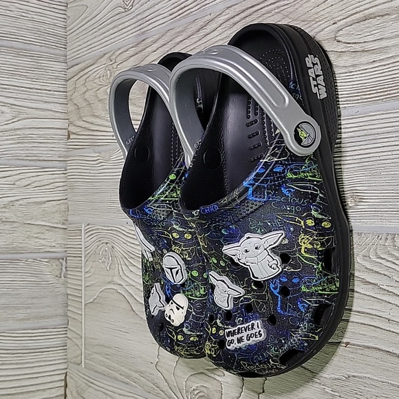 CROCS Kids Shoes in Black with Colorful Accents - Picture 4 of 10